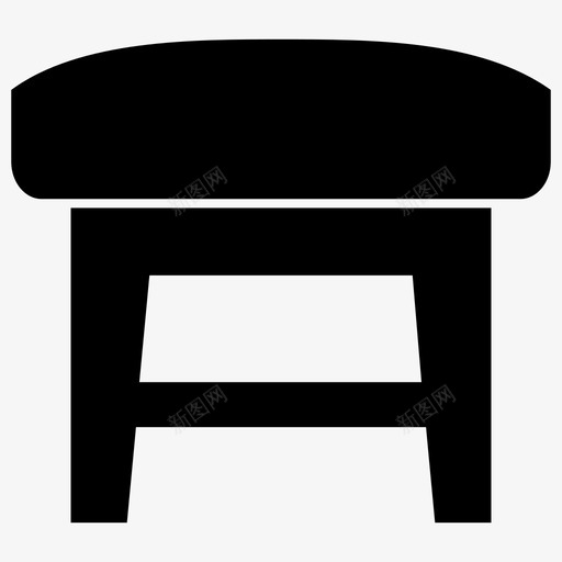 凳子椅子桌椅图标svg_新图网 https://ixintu.com 凳子 坐椅 家庭办公室内部家具字形图标 桌椅 椅子 长椅