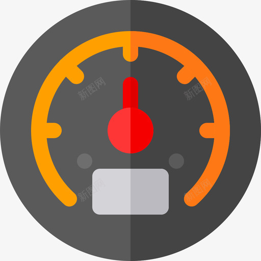 转速表车库14扁平图标svg_新图网 https://ixintu.com 扁平 车库14 转速表