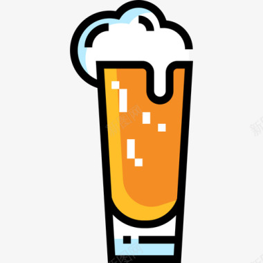 啤酒夏21线性颜色图标图标