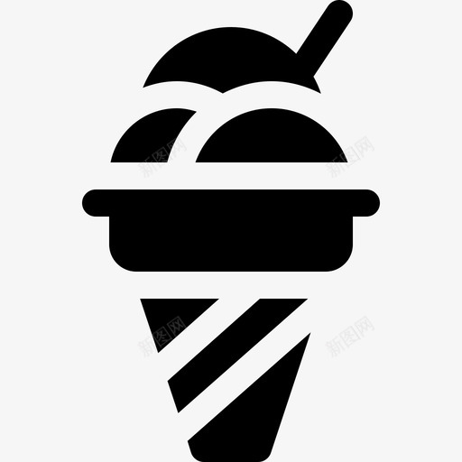 冰淇淋派对庆祝5填充图标svg_新图网 https://ixintu.com 冰淇淋 填充 派对庆祝5