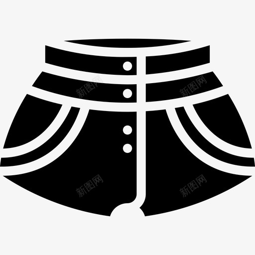 短裤夏装4填充图标svg_新图网 https://ixintu.com 填充 夏装4 短裤