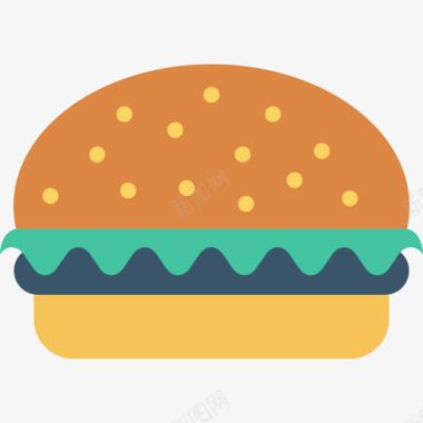 汉堡食物59平的图标图标