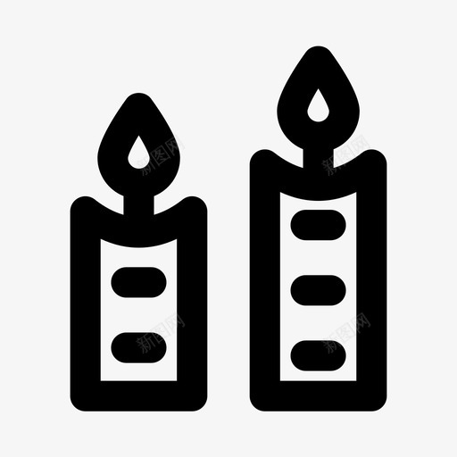 蜡烛火光图标svg_新图网 https://ixintu.com 光 复活节的图标 火 火炬 蜡烛