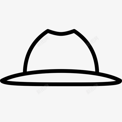 帽子配件服装图标svg_新图网 https://ixintu.com 农民 帽子 时尚 服装 轮廓帽子 配件