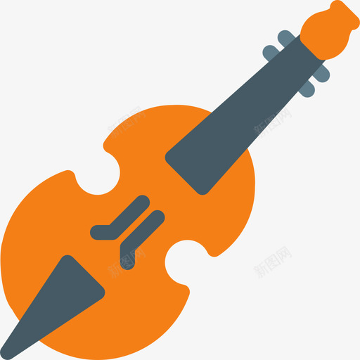 大提琴音乐45平调图标svg_新图网 https://ixintu.com 大提琴 平调 音乐45