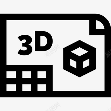 3d3d打印16线性图标图标