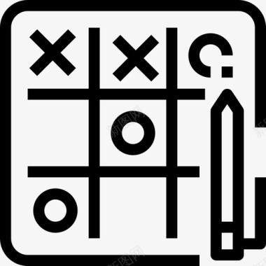 井字游戏40直线型图标图标