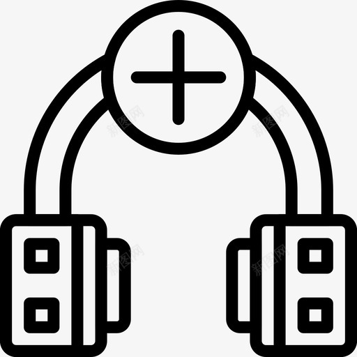耳机音乐和乐器7线性图标svg_新图网 https://ixintu.com 线性 耳机 音乐和乐器7