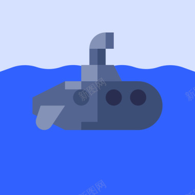 潜艇运输49扁平图标图标