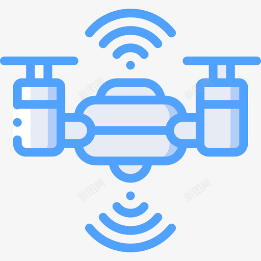 无人机人工智能21蓝色图标svg_新图网 https://ixintu.com 人工智能21 无人机 蓝色
