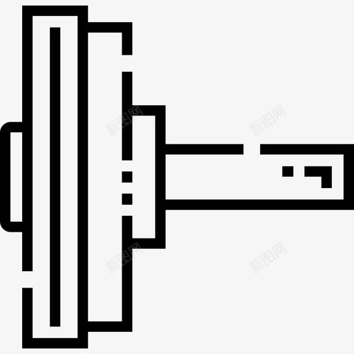 哑铃健身62直线型图标svg_新图网 https://ixintu.com 健身62 哑铃 直线型