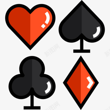 卡片赌场14线颜色图标图标