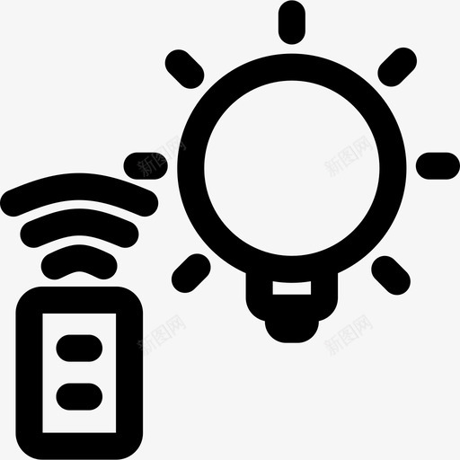 智能灯智能设备6线性图标svg_新图网 https://ixintu.com 智能灯 智能设备6 线性