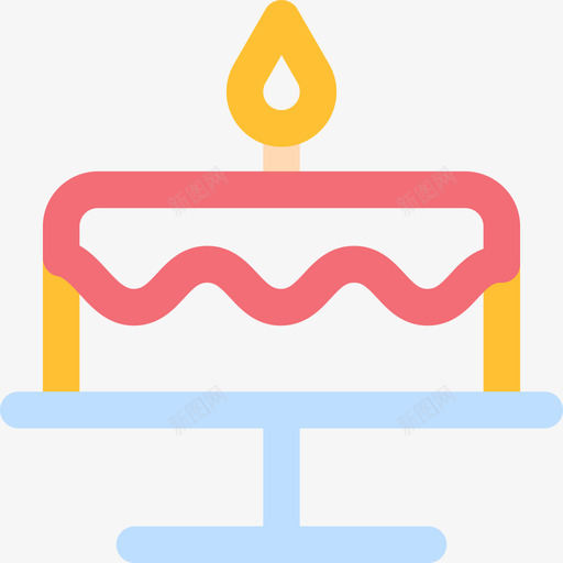 生日蛋糕59岁生日线性颜色图标svg_新图网 https://ixintu.com 59岁生日 生日蛋糕 线性颜色