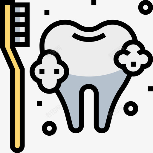 牙刷牙医5线性颜色图标svg_新图网 https://ixintu.com 牙刷 牙医5 线性颜色