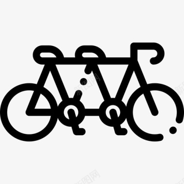 串联自行车13直线图标图标