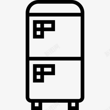 冰箱家用4直列图标图标