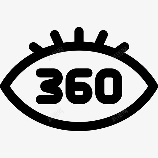 360度360度视图14直线图标svg_新图网 https://ixintu.com 360度 360度视图14 直线