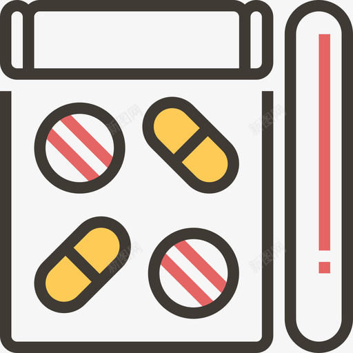 药丸药房2黄影图标svg_新图网 https://ixintu.com 药丸 药房2 黄影