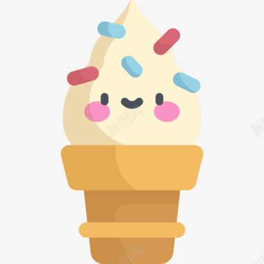 冰淇淋游乐园9公寓图标图标