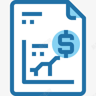 文件银行和财务2蓝色图标图标