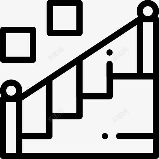 楼梯家装10直线图标svg_新图网 https://ixintu.com 家装10 楼梯 直线