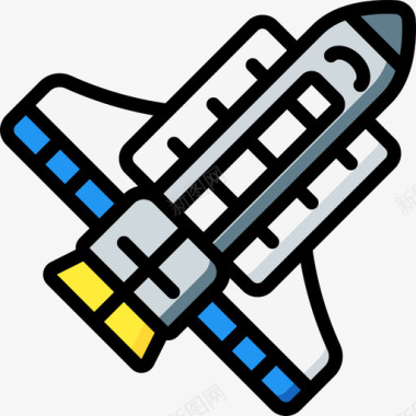 航天飞机54号航天飞机线性颜色图标图标