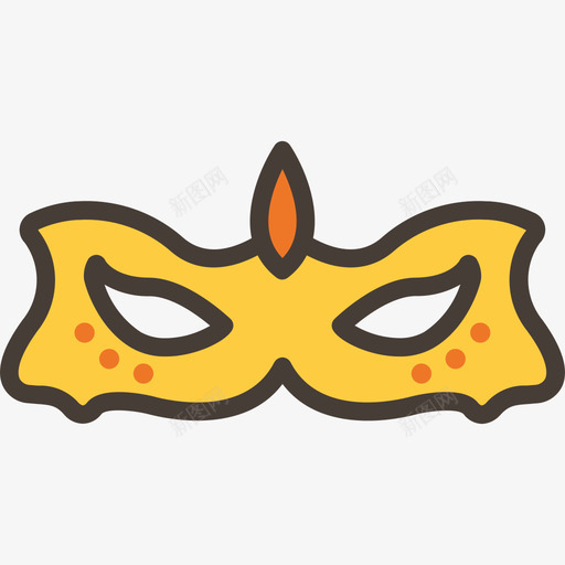 面具嘉年华13线性颜色图标svg_新图网 https://ixintu.com 嘉年华13 线性颜色 面具