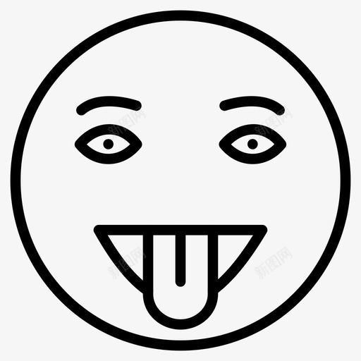 脸表情表情符号图标svg_新图网 https://ixintu.com 眯眼 笑脸 笑脸和表情线第一卷 脸 表情 表情符号