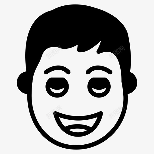 快乐男孩表情符号图标svg_新图网 https://ixintu.com 大笑 快乐 男孩 男性 笑脸和表情符号第一卷 表情符号