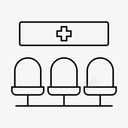 医院大厅候诊大厅医院候诊室图标高清图片