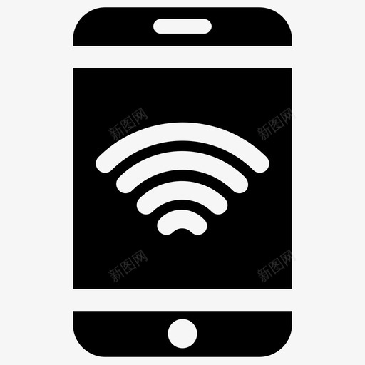 热点移动互联网信号强度图标svg_新图网 https://ixintu.com wifi wifi信号 信号强度 机场服务实心图标 热点 移动互联网