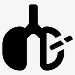 肺癌肺肺部感染香烟人体器官图标高清图片