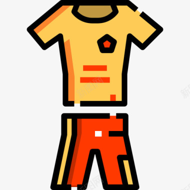 足球运动衫37号运动衫线性颜色图标图标