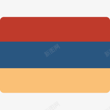亚美尼亚国旗15平坦图标图标