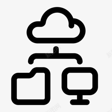 云网络基础设施个人电脑图标图标