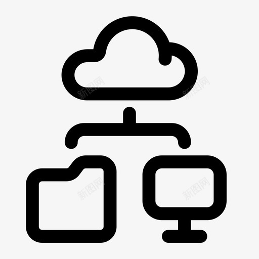 云网络基础设施个人电脑图标svg_新图网 https://ixintu.com 个人电脑 云网络 基础设施 服务器云 系统