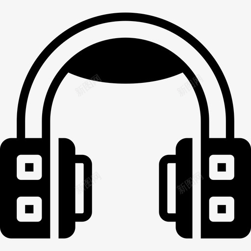 耳机音乐和乐器8实心图标svg_新图网 https://ixintu.com 实心 耳机 音乐和乐器8