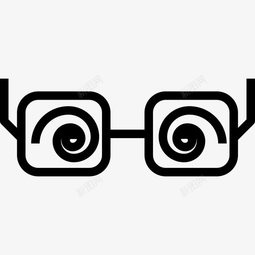 眼镜教育和学习6线性图标svg_新图网 https://ixintu.com 教育和学习6 眼镜 线性
