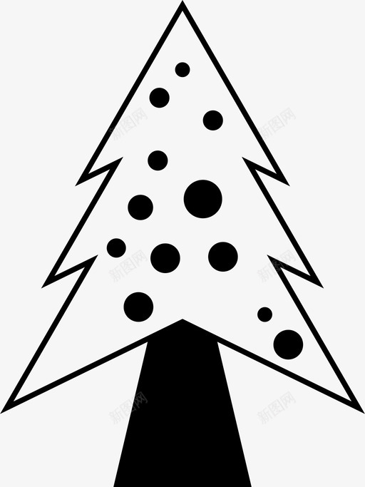 云杉圣诞树松树图标svg_新图网 https://ixintu.com 云杉 圣诞树 松树 植物