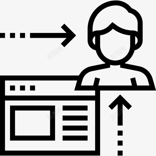 访客数字营销56线性图标svg_新图网 https://ixintu.com 数字营销56 线性 访客