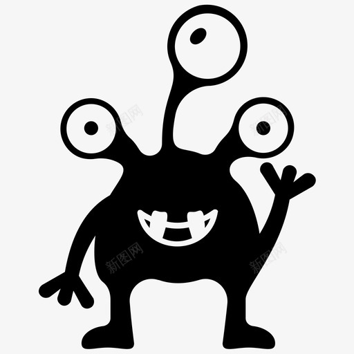 怪物外星怪物卡通怪物图标svg_新图网 https://ixintu.com 万圣节怪物 卡通怪物 外星怪物 怪物 怪物字形图标 怪物绘图