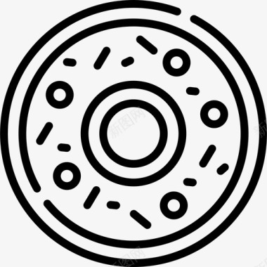 甜甜圈早餐8直系图标图标