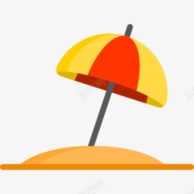 雨伞夏季12扁平图标图标