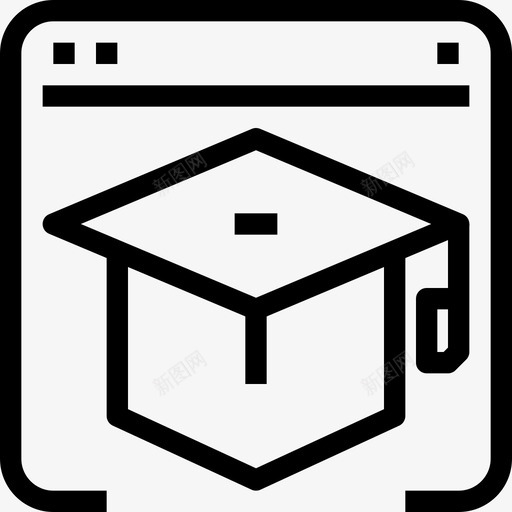 在线教育教育和学习4线性图标svg_新图网 https://ixintu.com 在线教育 教育和学习4 线性