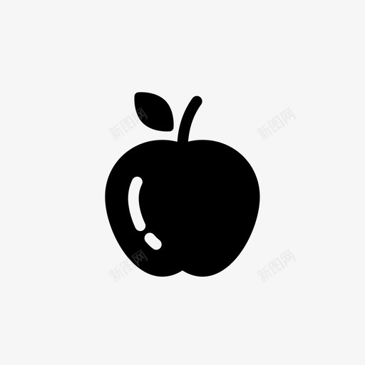 苹果食物水果图标svg_新图网 https://ixintu.com 图标 水果 水果图标字形样式 苹果 食物
