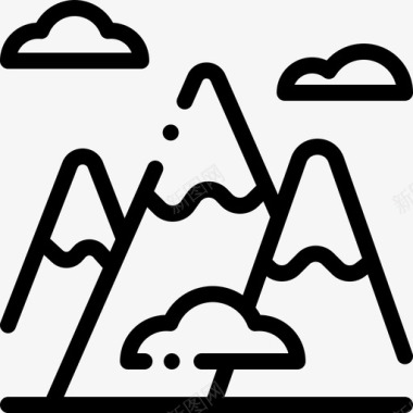 山地理17线性图标图标
