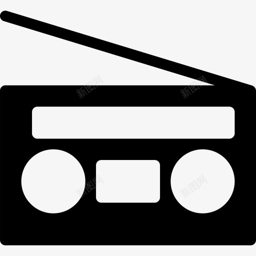 收音机复古4填充图标svg_新图网 https://ixintu.com 填充 复古4 收音机