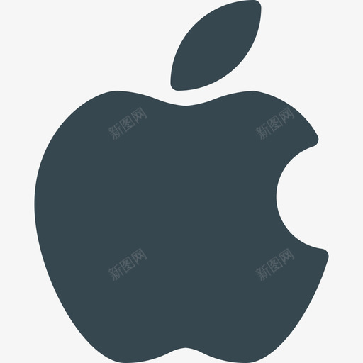 苹果商标和品牌扁平图标svg_新图网 https://ixintu.com 商标和品牌 扁平 苹果