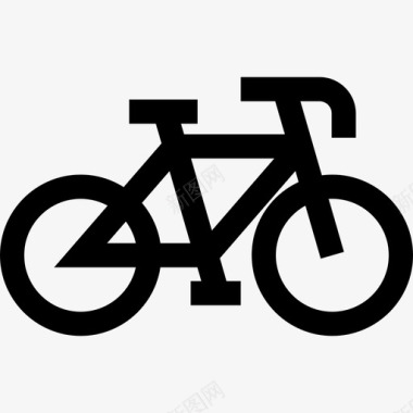 自行车活跃生活方式3直线型图标图标